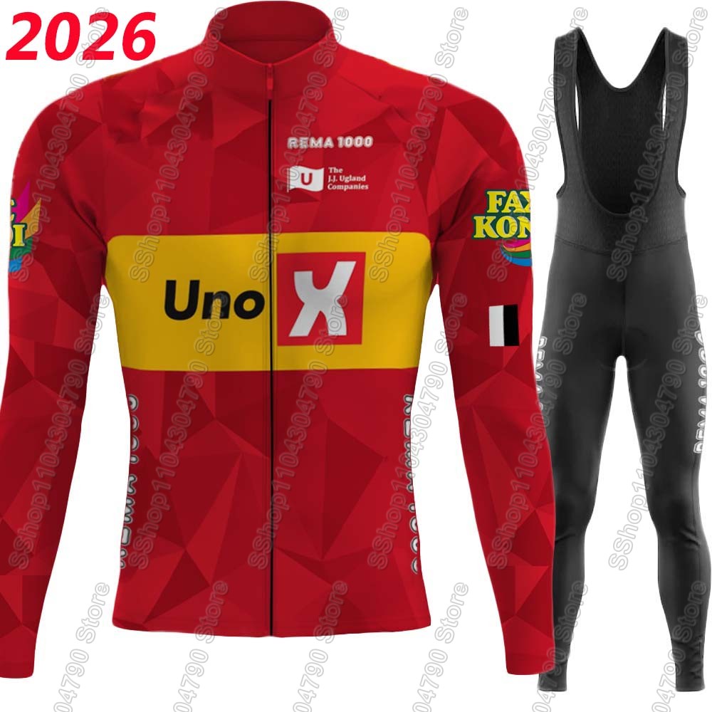 Mountain Biking Jerseys Men - ชุดเสื้อเจอร์ซีย์ปั่นจักรยานแขนยาว Uno X Pro team 2026