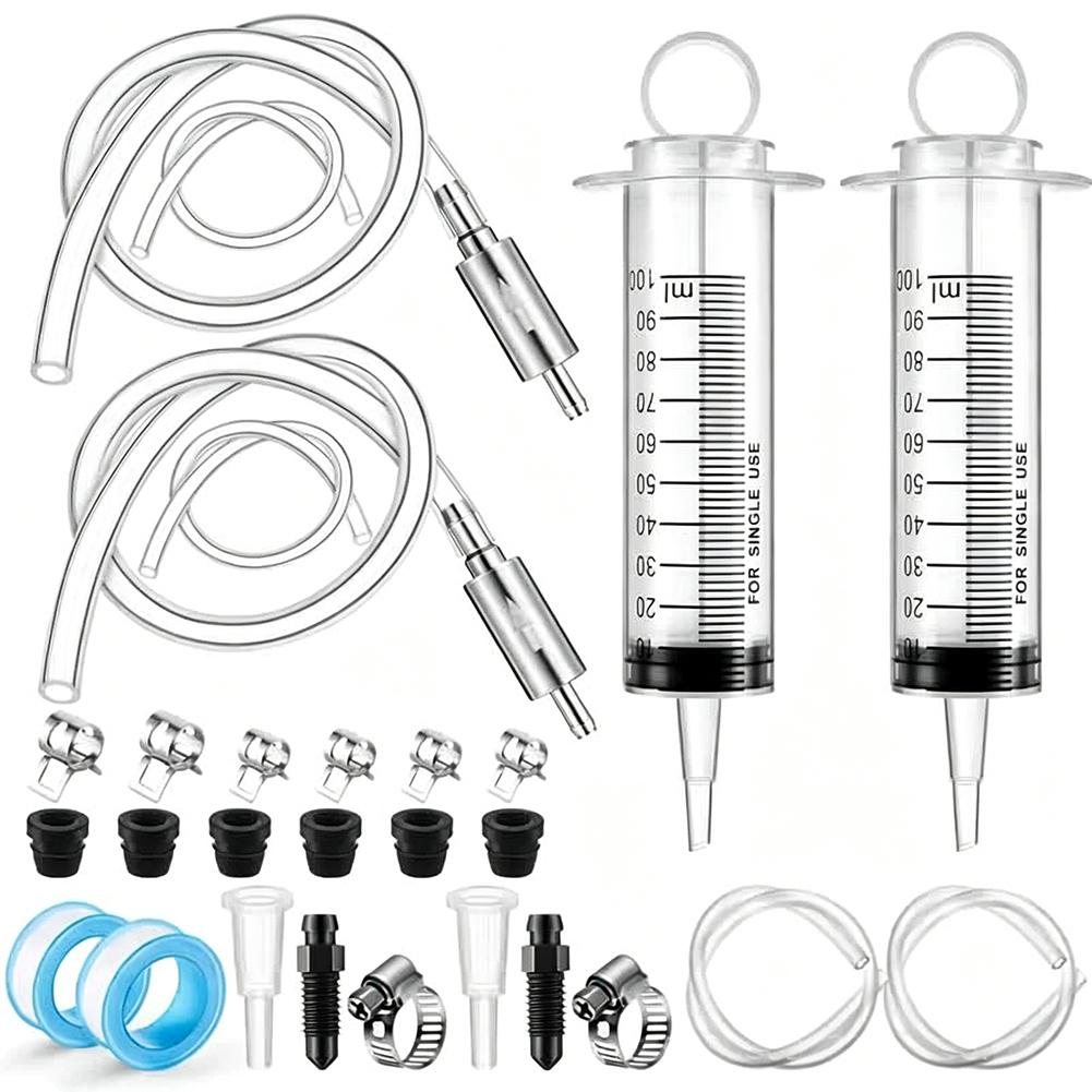 Hydraulic Brake Bleed - ชุดอุปกรณ์ไล่ลมเบรกไฮดรอลิกสำหรับมอเตอร์ไซค์ ขนาด 100 มล. พร้อมหลอดฉีดยาและสายยางยาว 50