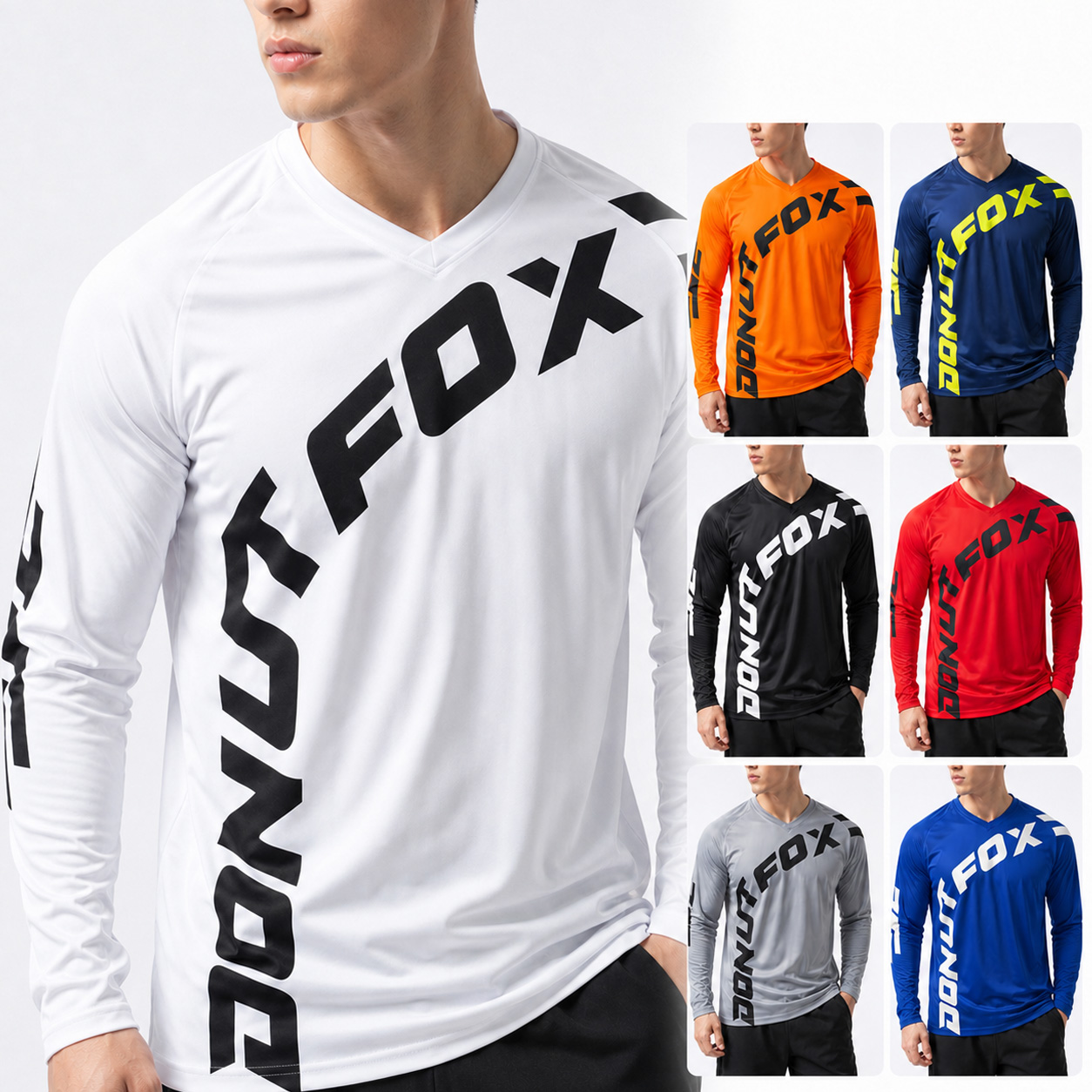 Mountain Biking Shirts - เสื้อแขนยาวสำหรับกิจกรรมกลางแจ้งผู้ชาย เหมาะสำหรับปั่นจักรยานเสือภูเขา เดินป่า ตั้งแคมป์ และกีฬาต่างๆ ผลิตจากผ้าที่ยืดหยุ่นและแห้งเร็ว