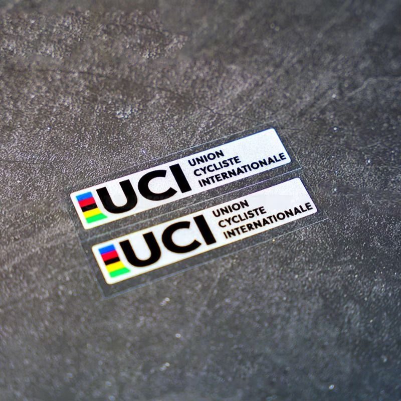 Mountain Biking Uci - สติกเกอร์โลโก้ UCI Union สำหรับติดบนเฟรมจักรยานเสือภูเขาหรือจักรยานพับ ตกแต่งสำหรับผู้ที่ชื่นชอบการปั่นจักรยาน