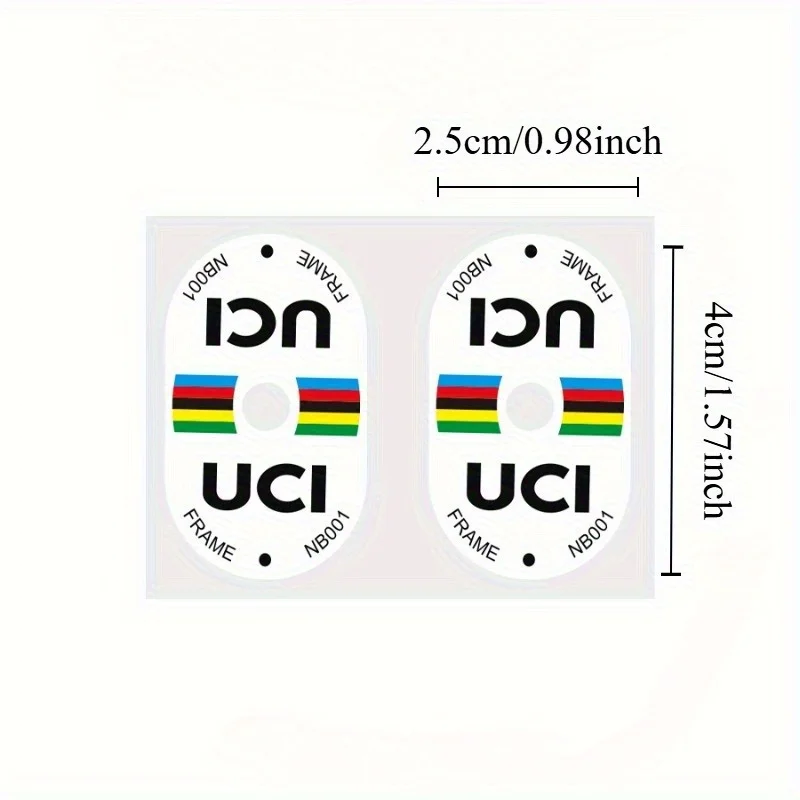 Mountain Biking Uci - สติ๊กเกอร์ติดวาล์วที่ได้รับการรับรองจาก UCI 2 ชิ้น PVC ทนต่อการขีดข่วนสำหรับจักรยานเสือภูเขาคุณภาพสูง