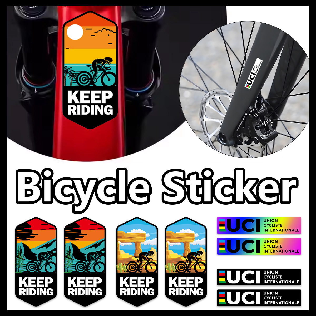 ชุดสติกเกอร์ UCI Keep Riding 1 - Mountain Biking Uci บทวิจารณ์และราคา
